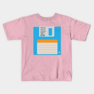 Floppy Disk (Button Blue Colorway) Analog / Computer Kids T-Shirt